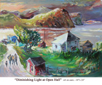 Diminishing Light at Open Hall, Oil on Canvas